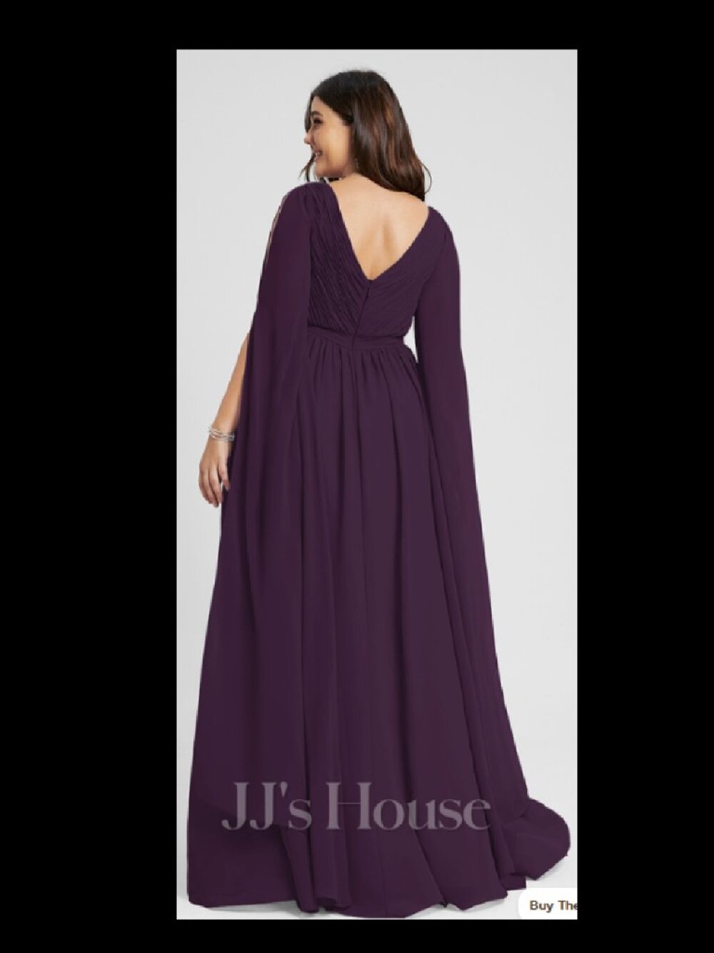Naoma Cape Chiffon Maxi Dress - Picture 4 of 4